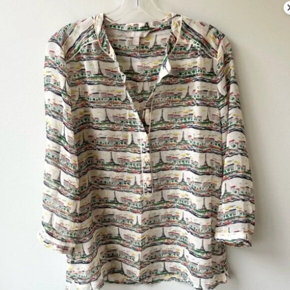 Banana Republic Multicolor Patterned Blouse - Picture 5 of 7